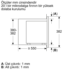 Siemens BF623LMW3 Ankastre Mikrodalga