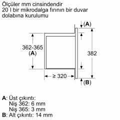 Siemens BF623LMW3 Ankastre Mikrodalga