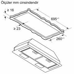 Siemens LB73NAA30 Gömme Aspiratör