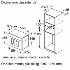 Siemens CT718L1W0 Ankastre Tam Otomatik Kahve Makinesi