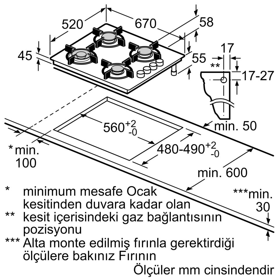 Siemens EO7C8PP30O Ankastre Ocak
