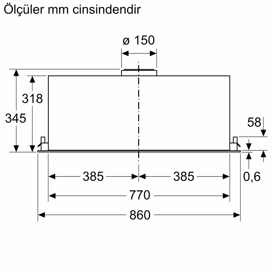 Siemens LB88NPC60 Gömme Aspiratör