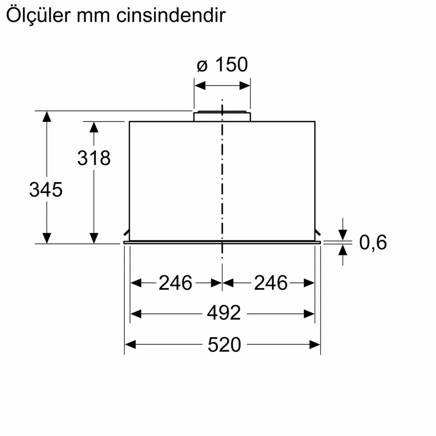 Siemens LB56NAC50 Gömme Aspiratör