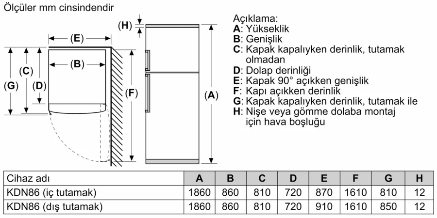 Siemens KD86NAWE1N Buzdolabı