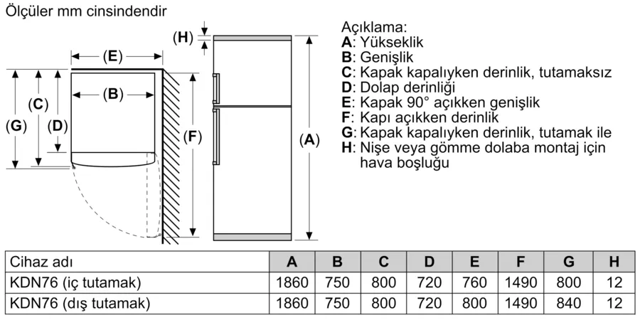 Siemens KD76NAIE1N Buzdolabı