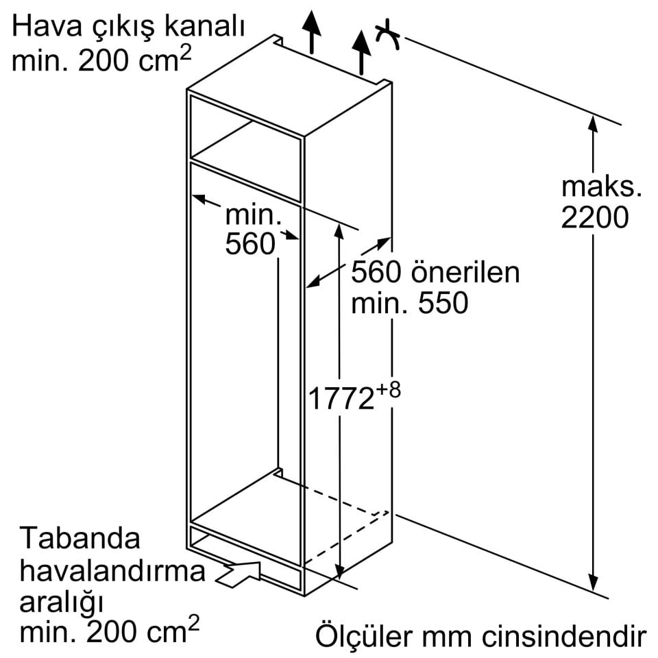 Siemens KI82LADD0 Ankastre Buzdolabı